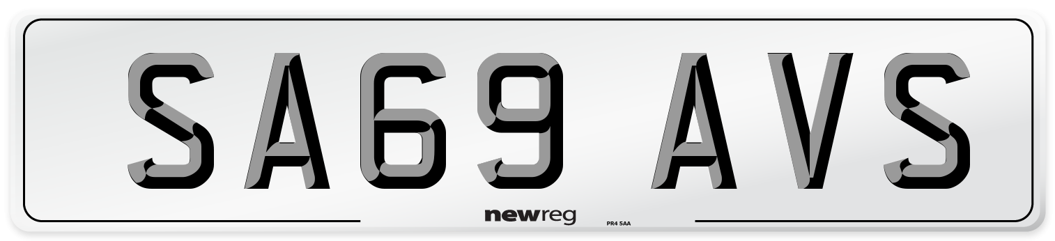 SA69 AVS Number Plate from New Reg